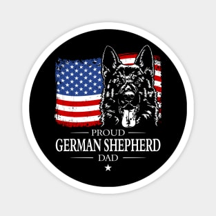 German Shepherd Dad American Flag patriotic dog Magnet